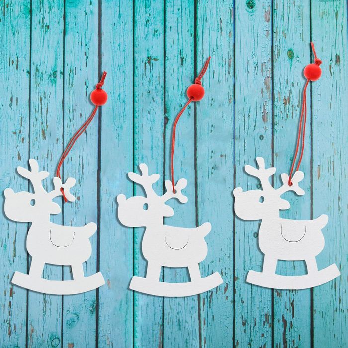 Подвеска новогодняя "Сказочный олень", (набор 3 шт.)