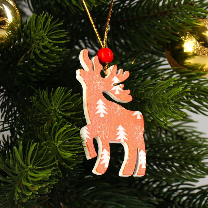 Подвеска новогодняя «Сказочный олень», цвета МИКС подвеска новогодняя звёздный олень