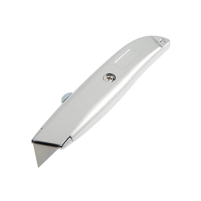 фото Нож универсальный tundra, металлический корпус, трапециевидное лезвие, 19 мм