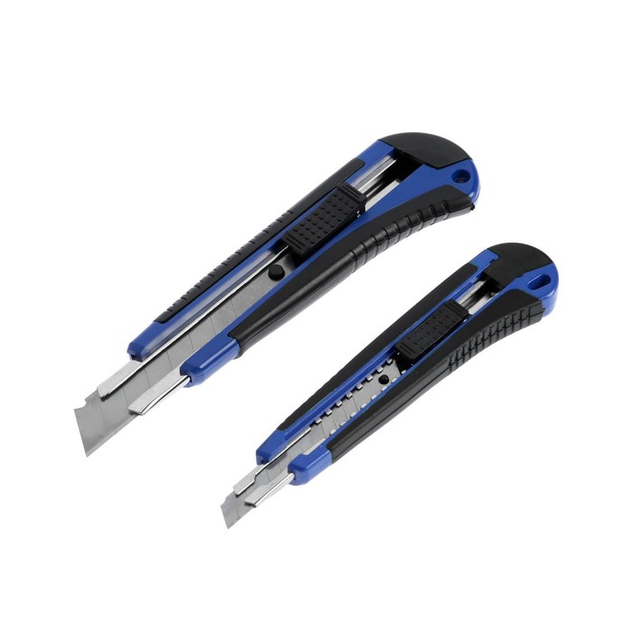 Набор ножей универсальных TUNDRA comfort, 2 шт, прорезиненный корпус, усиленный, 9 мм,18 мм