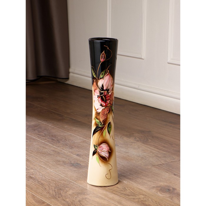 Ваза напольная "Кубок" яблоня, чёрно-белая, микс