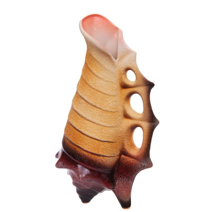 Ваза "Ракушка" вертикальная, светло-бордовая