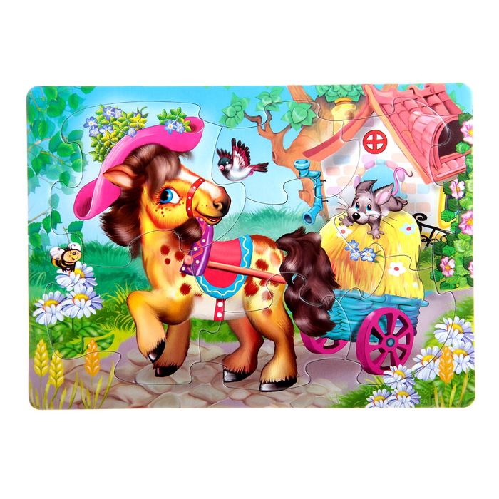 Рамка-пазл "Домашние животные", блистер, МИКС