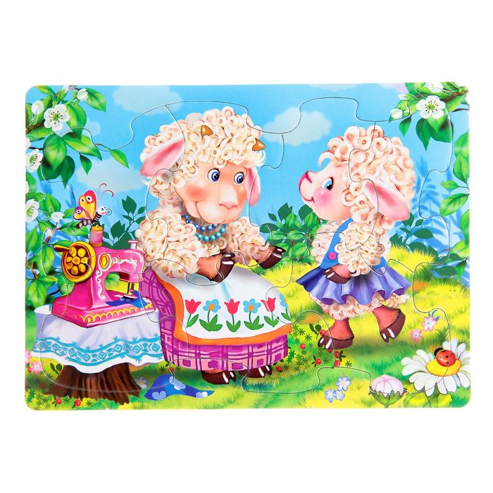 Рамка-пазл "Домашние животные", блистер, МИКС