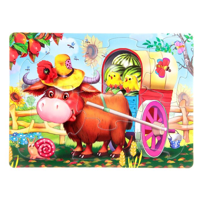 Рамка-пазл "Домашние животные", блистер, МИКС