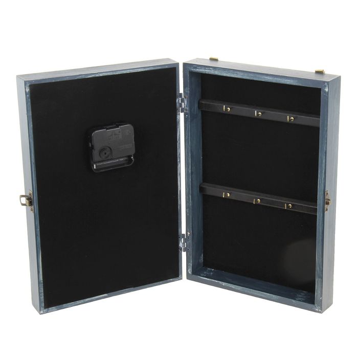 Ключница с часами "Мастерство моряка" синяя