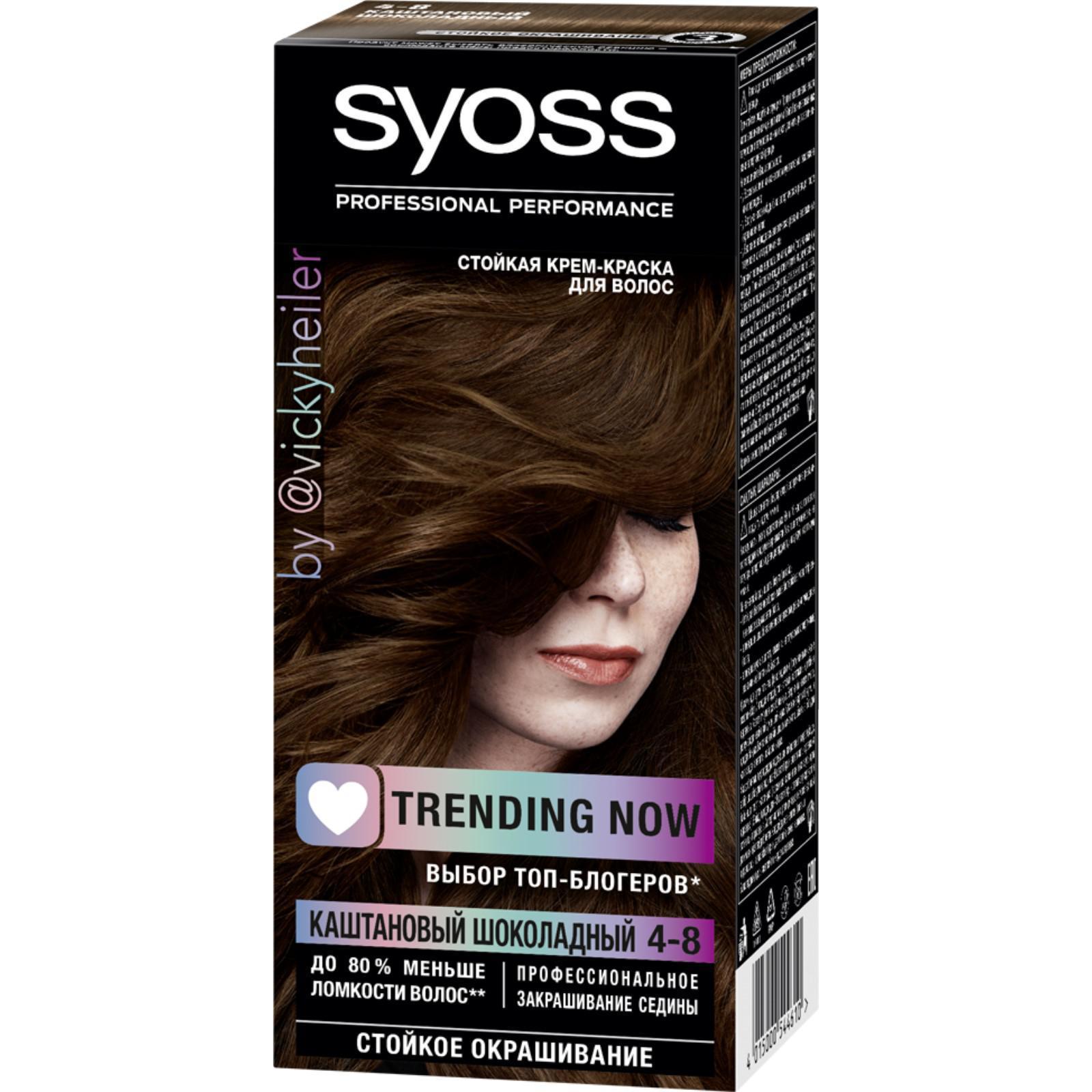 Syoss крем краска для волос 5-8