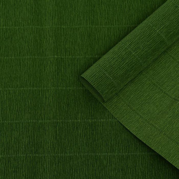 Бумага для упаковок и поделок, гофрированная, травяная, зеленая, однотонная, двусторонняя, рулон 1 шт., 0,5 х 2,5 м