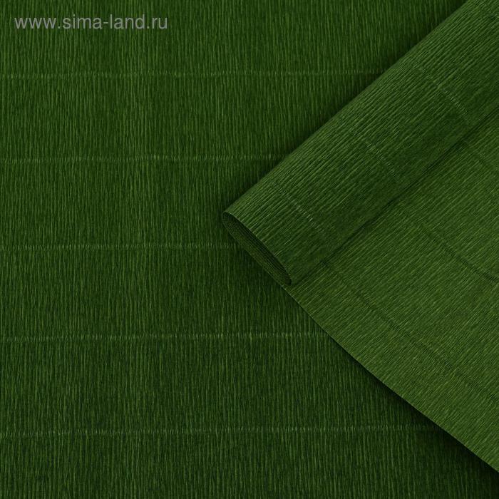 Бумага для упаковок и поделок, гофрированная, травяная, зеленая, однотонная, двусторонняя, рулон 1 шт., 0,5 х 2,5 м