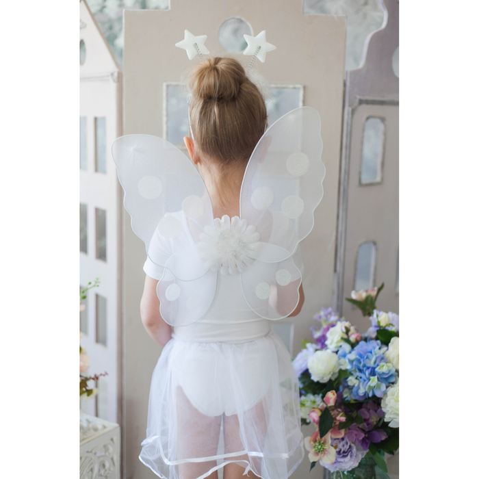 Карнавальный набор "Маленькая фея", 4 предмета: юбка, крылья, ободок, жезл, 3-4 года