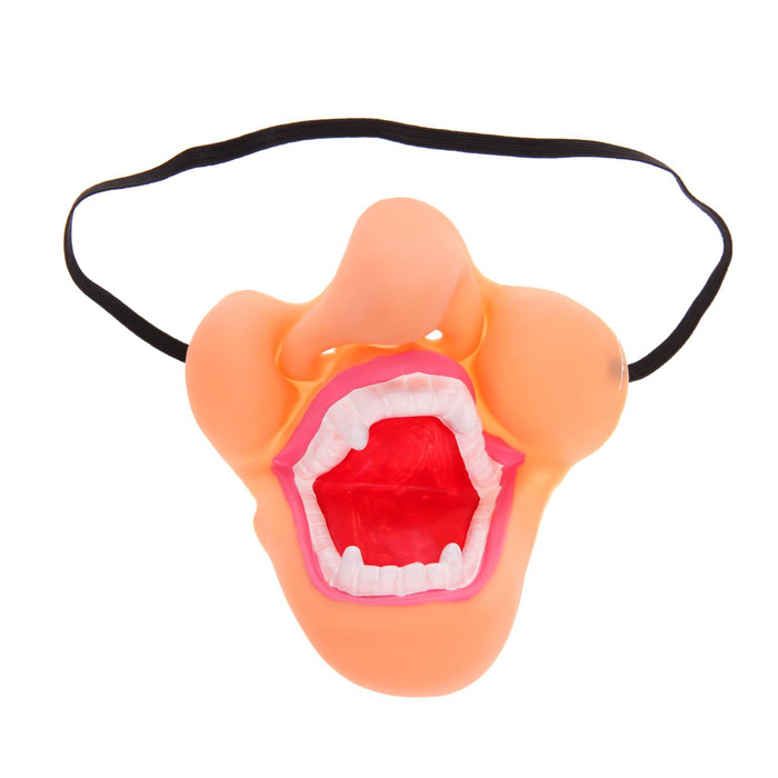 Карнавальная полумаска "Вампир" на резинке