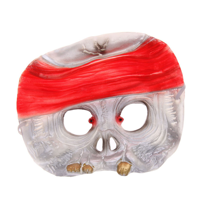Карнавальная полумаска "Череп" на резинке