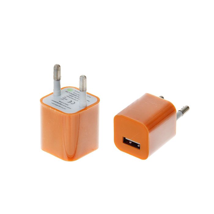 Сетевое зарядное устройство универсальное D-012 USB, пластик микс, 1, 0A