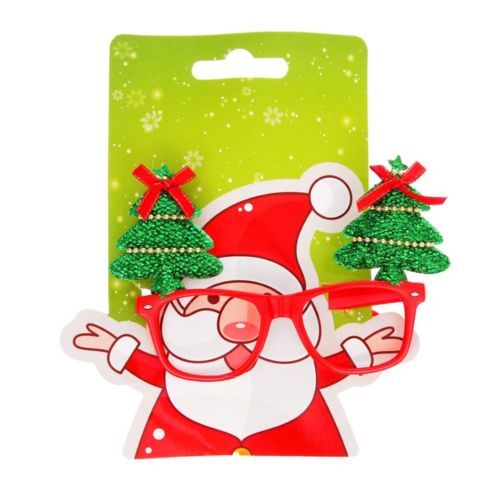 Карнавальные очки "Новогодние ёлочки"