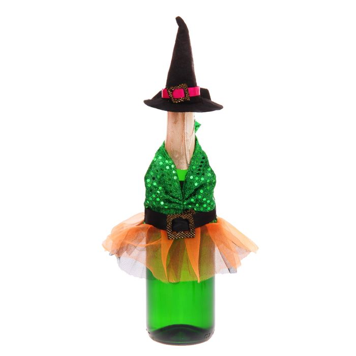 Одежда на бутылку "Красотка", 2 предмета: платье, шляпа