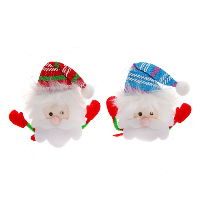 Зажим световой "Дед Мороз с ручками", цвета МИКС