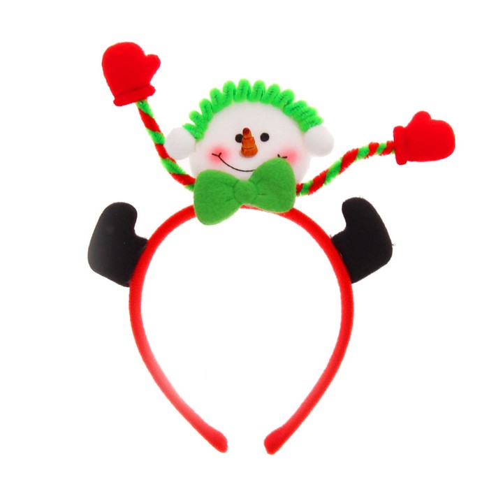 Карнавальный ободок "Снеговичок в бабочке"