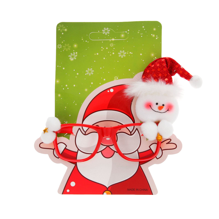 Карнавальные очки "Новогодний снеговик"