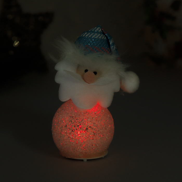 Световая ёлочная игрушка "Дед Мороз в голубом колпаке"