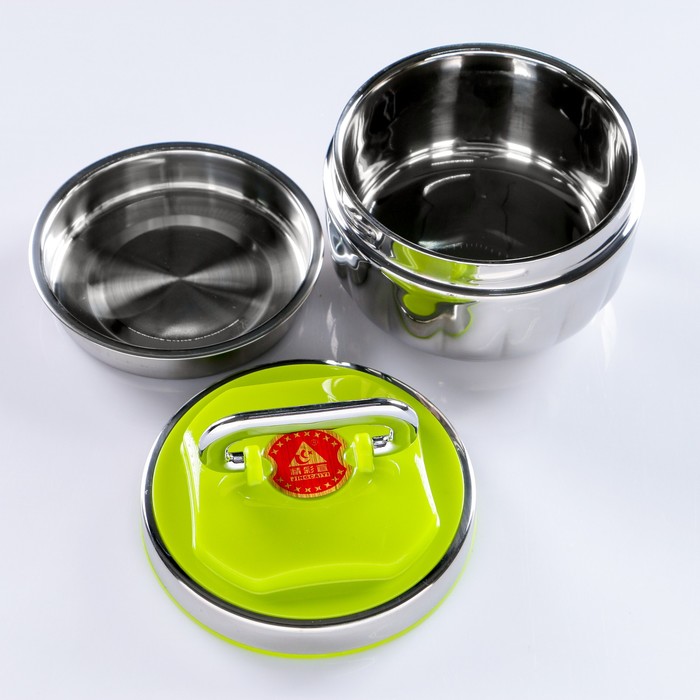 Ланч-бокс "Вспышка" 0,9 л, 1 тарелка, цвета МИКС