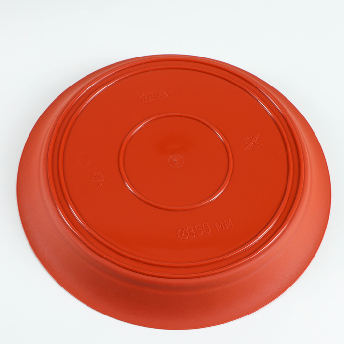 Кашпо 14,7 л "Рябина" d=35 см , с поддоном, цвет терракотовый