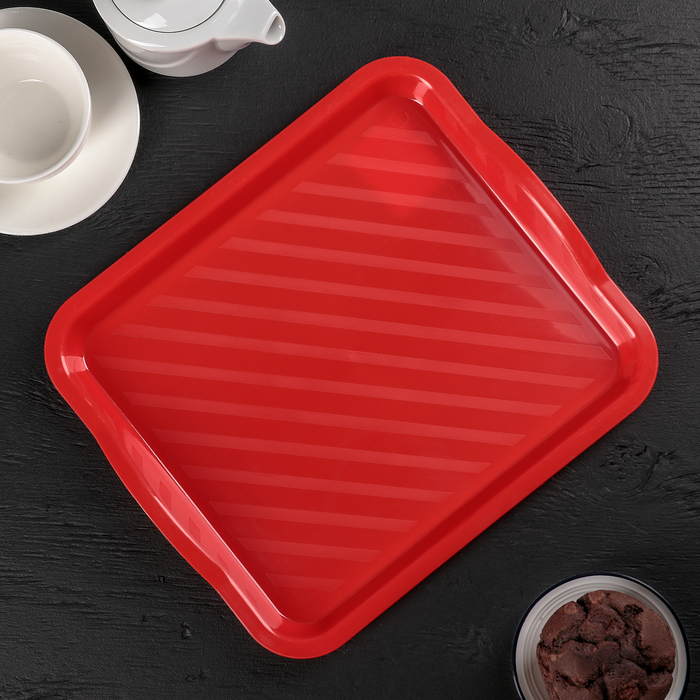 Поднос "Универсальный" малый, цвет красный