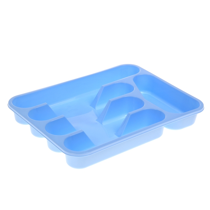 Лоток-вкладыш для столовых приборов, цвет голубой