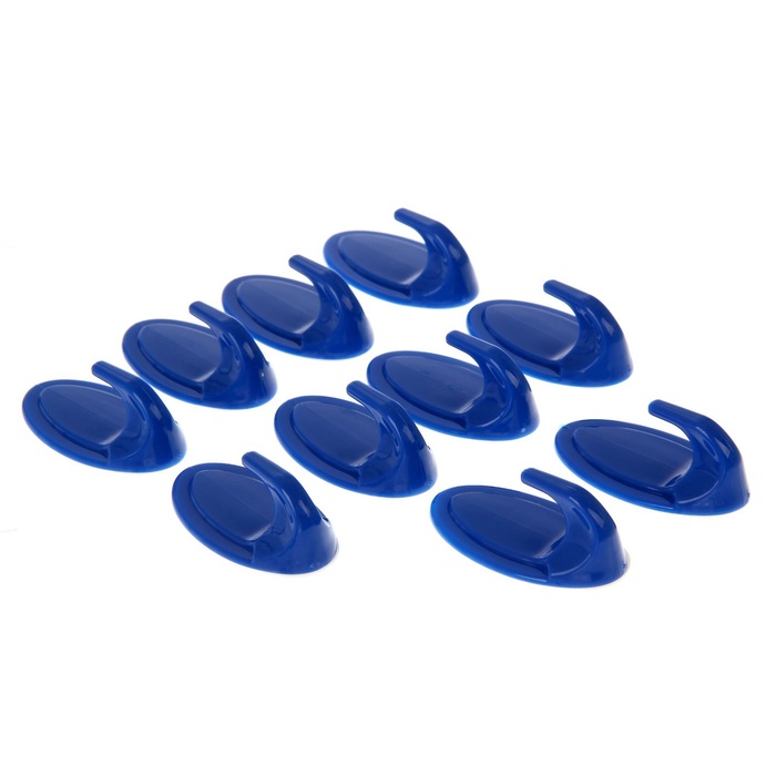 Набор крючков самоклеящийся "Овальчик", 10 шт, цвет МИКС