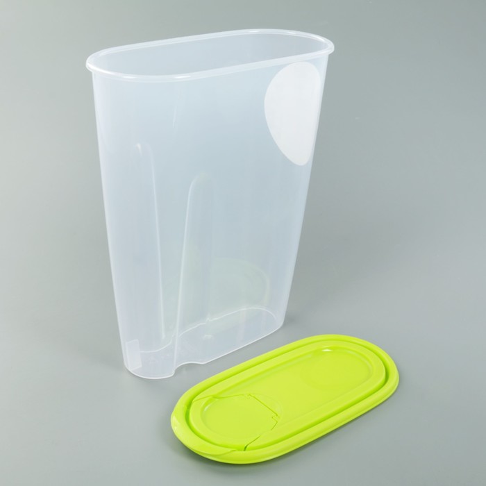 Емкость для сыпучих продуктов 2,1 л, цвет салатовый