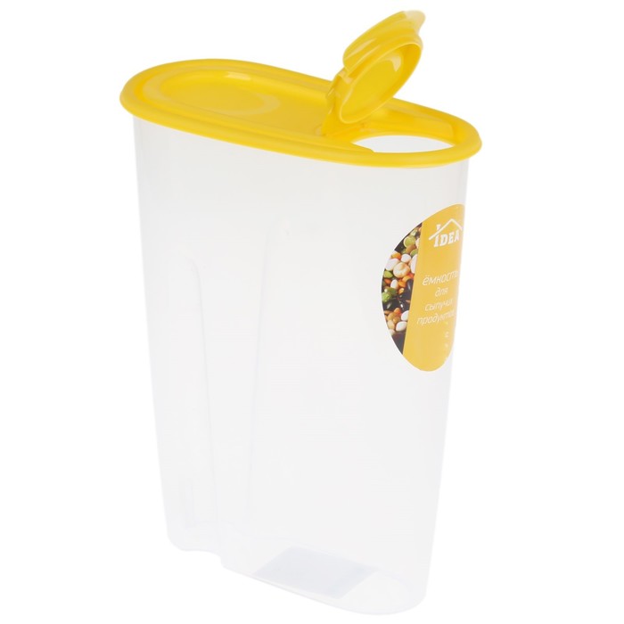 Емкость для сыпучих продуктов 2,1 л, цвет салатовый