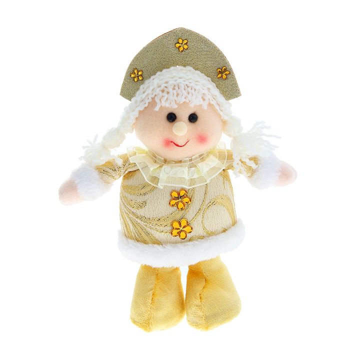 Мягкая игрушка "Снегурочка на ножках" золотой цветочек