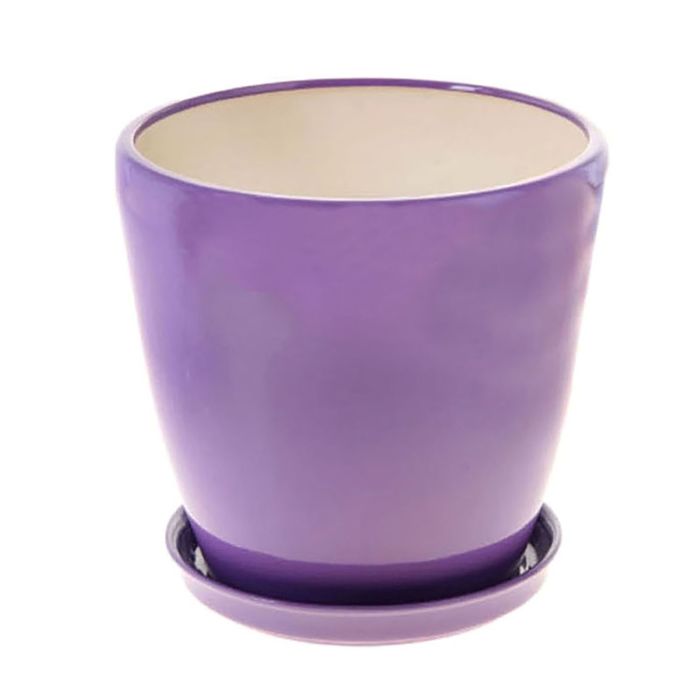 Кашпо "Грация" сиреневое, глянец 2,3 л
