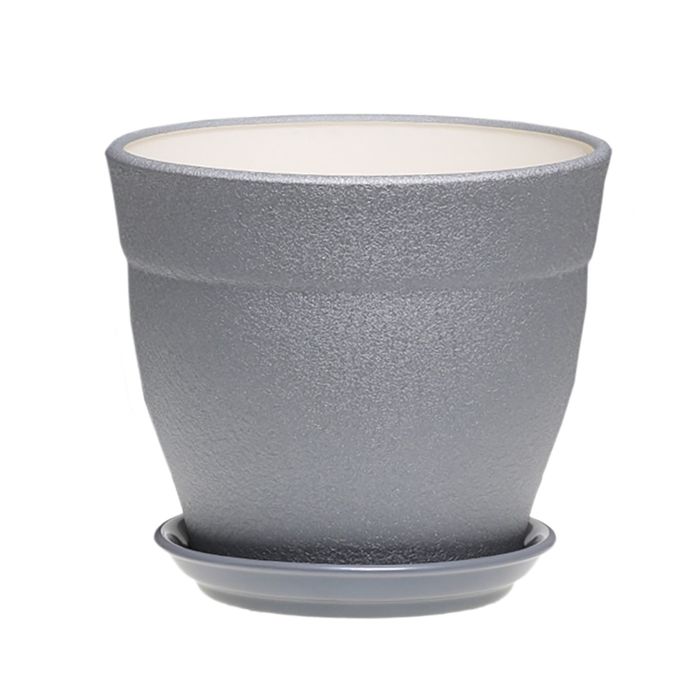 Горшок "Флорис" 3,5 л Муар серебро