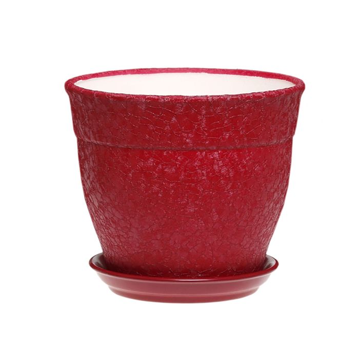 Кашпо "Флорис" шёлк, бордовое, 3,5 л