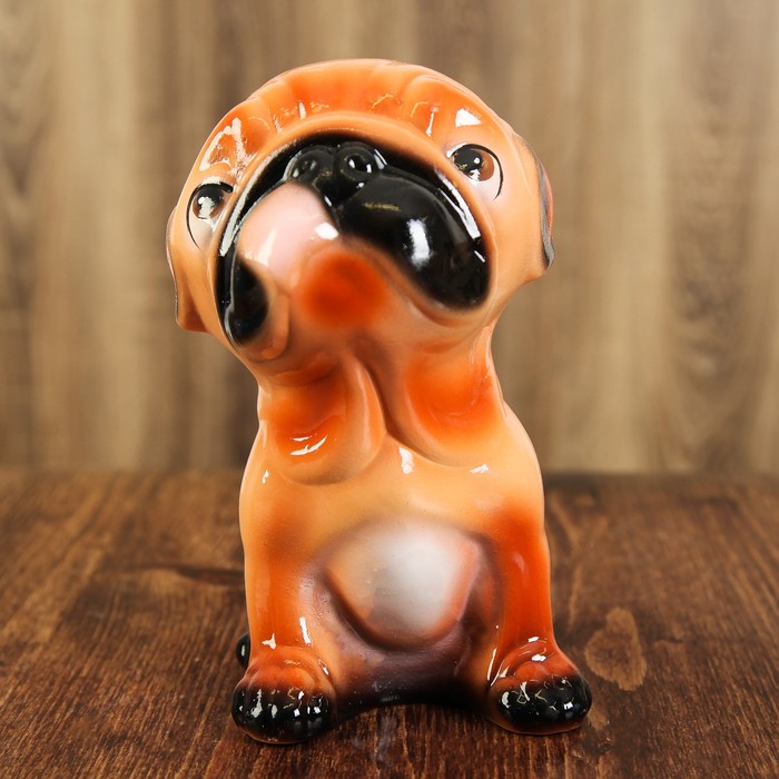 Копилка "Собачка Шурик", бежевый, глянец