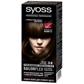 Крем-краска для волос Syoss Color, тон 3-8, тёмный шоколад от Сима-ленд