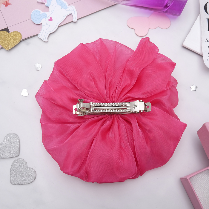 Заколка-автомат "Атлас", пион, микс