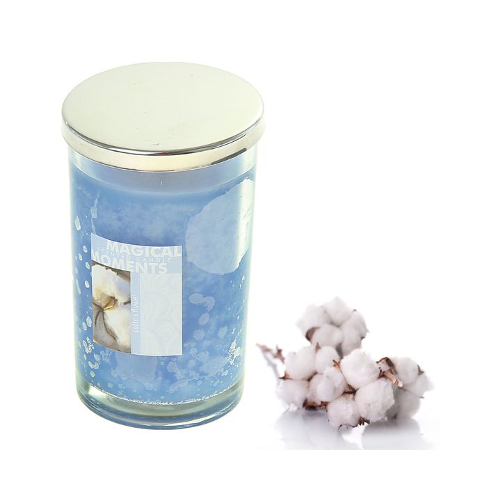 Свеча в банке Цветы хлопка, 280 мл