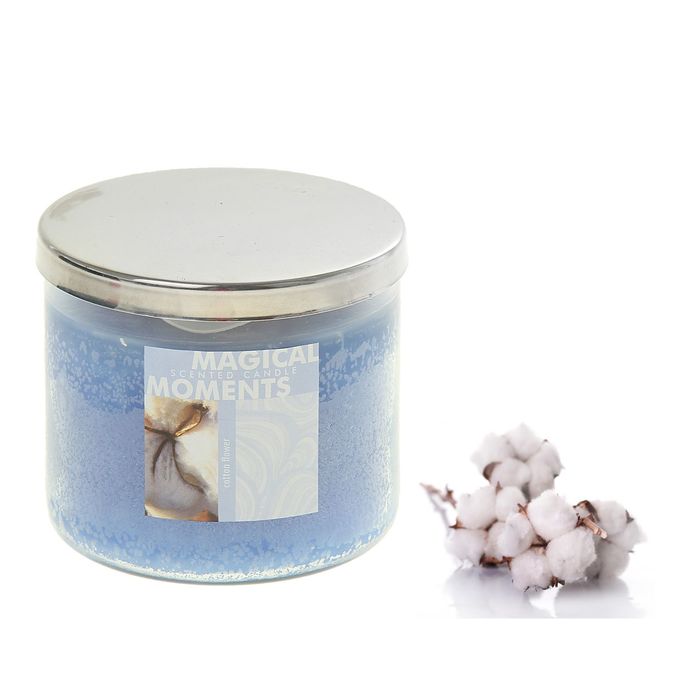 Свеча в банке Цветы хлопка, 390 мл