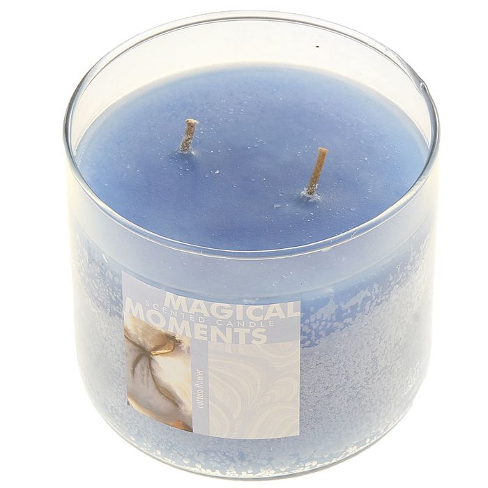 Свеча в банке Цветы хлопка, 390 мл