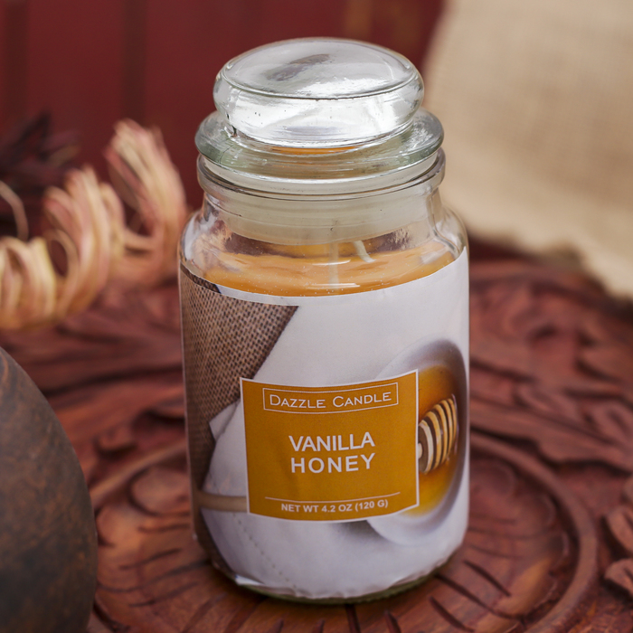 Свеча в банке Ваниль-мёд, 140 мл