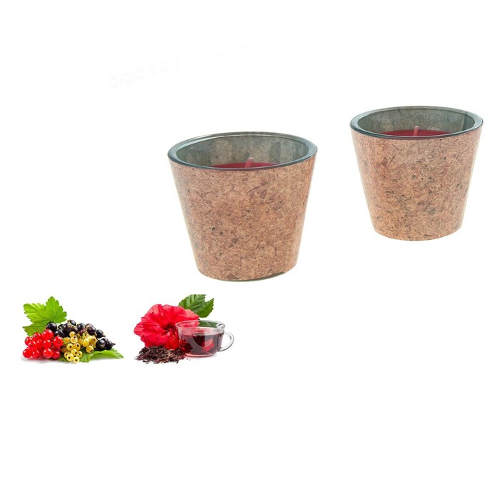 Свечи ECO LUMIERE Красный чай-смородина, 2х80 мл