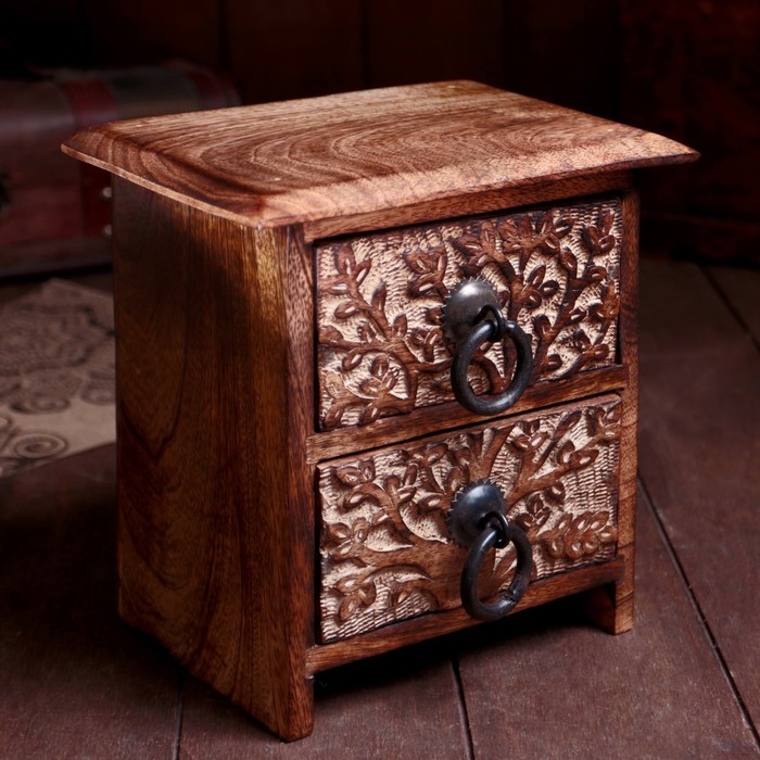 Шкатулка-комод "Цветущее дерево"