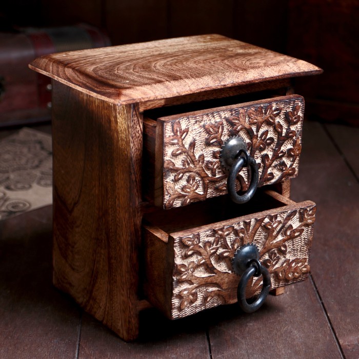 Шкатулка-комод "Цветущее дерево"