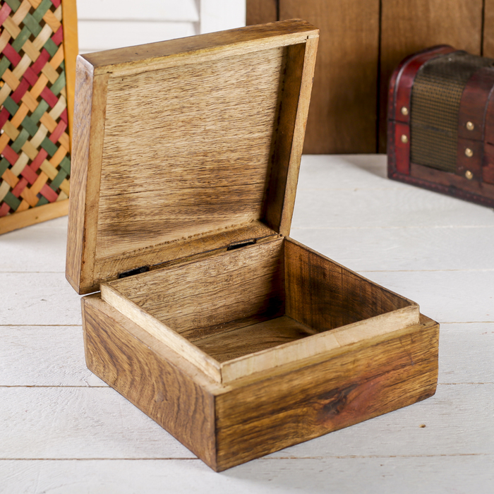 Шкатулка "Две совы" тёмная