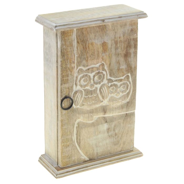 Ключница "Две совушки" светлая