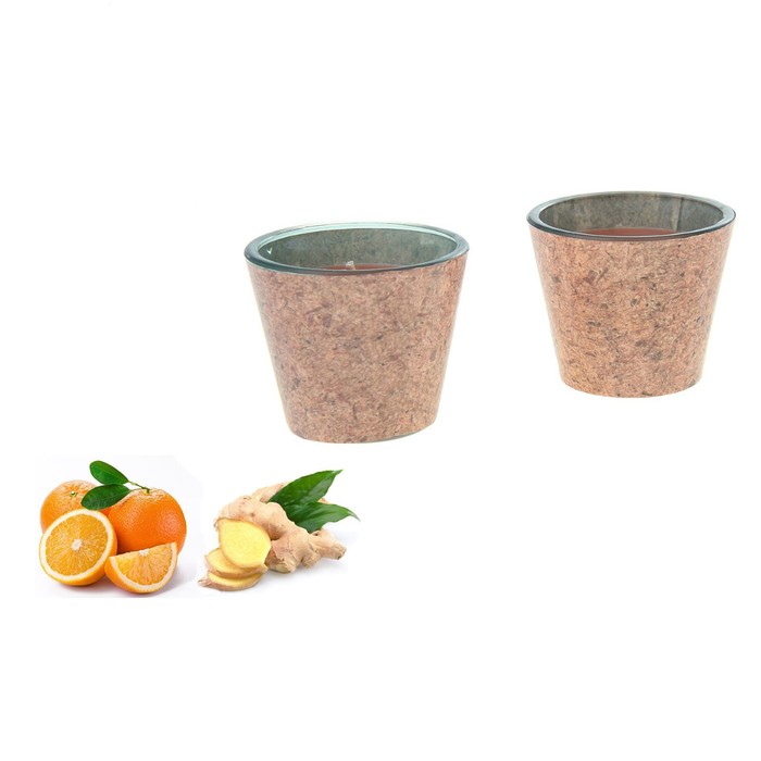 Свечи ECO LUMIERE Цедра апельсина-имбирь, 2х80 мл