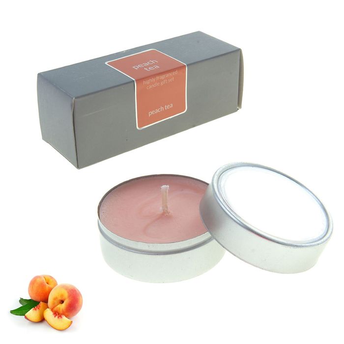 Набор свечей SILVER "Тулун" Персиковый чай, 6х22 мл