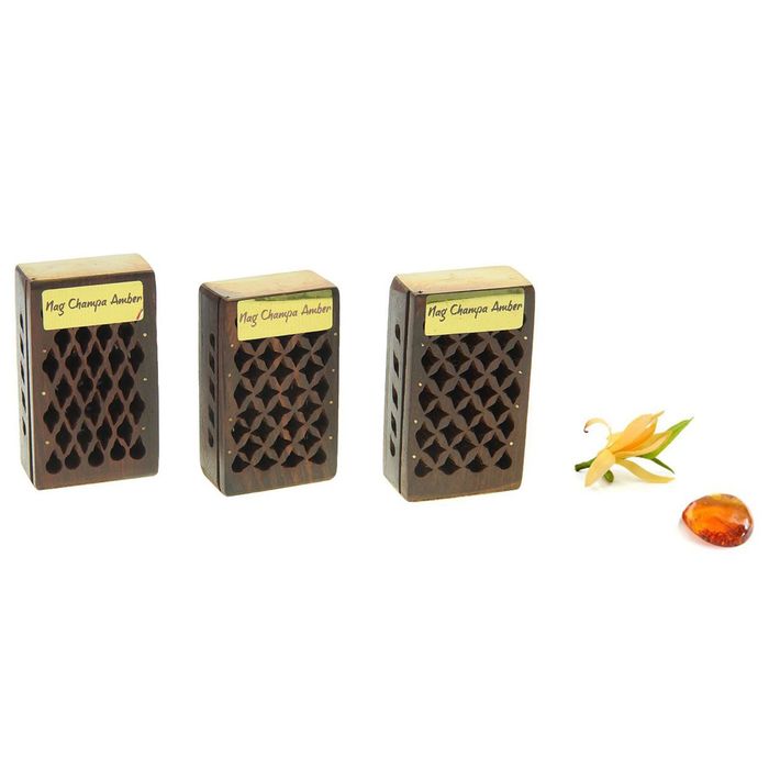 Аромасаше янтарь в шкатулке Наг Чампа - Амбер, 5 г. МИКС