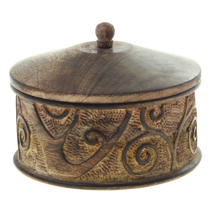 Шкатулка круглая "Фантазийное дерево"